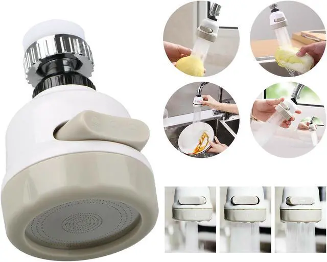 Main image of NSI Kitchen Faucet Aerator  360° Swivel Kitchen Sink Sprayer, Water Saving Faucet Head Attachment For Sink