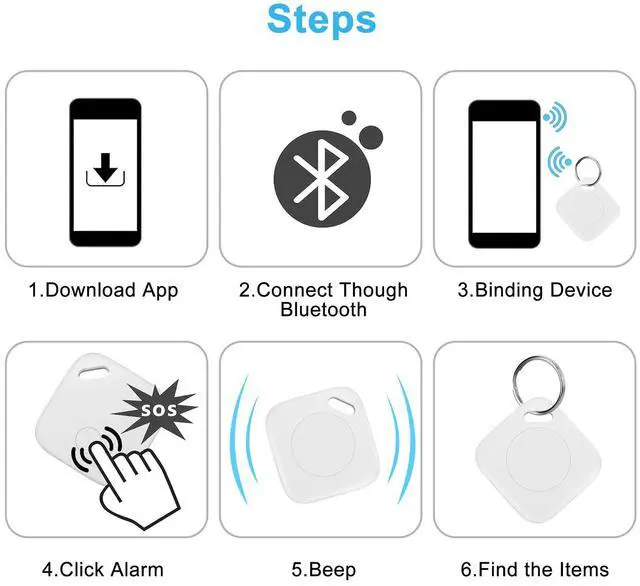 Alt view image 2 of 7 - NSI Wiami 1 Pcs Smart Tracker Wireless Bluetooth Anti-Lost Wallet Key Pet Finder Locator Device Works with Apple Find My app (iOS only)