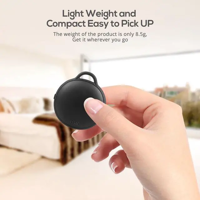 Alt view image 2 of 7 - NSI MVTAG Waterproof Bluetooth Tracker and Item Locator - Compatible with iOS Find My App - Replaceable Battery,Ideal for Keys, Bags, and Personal Items (Black)