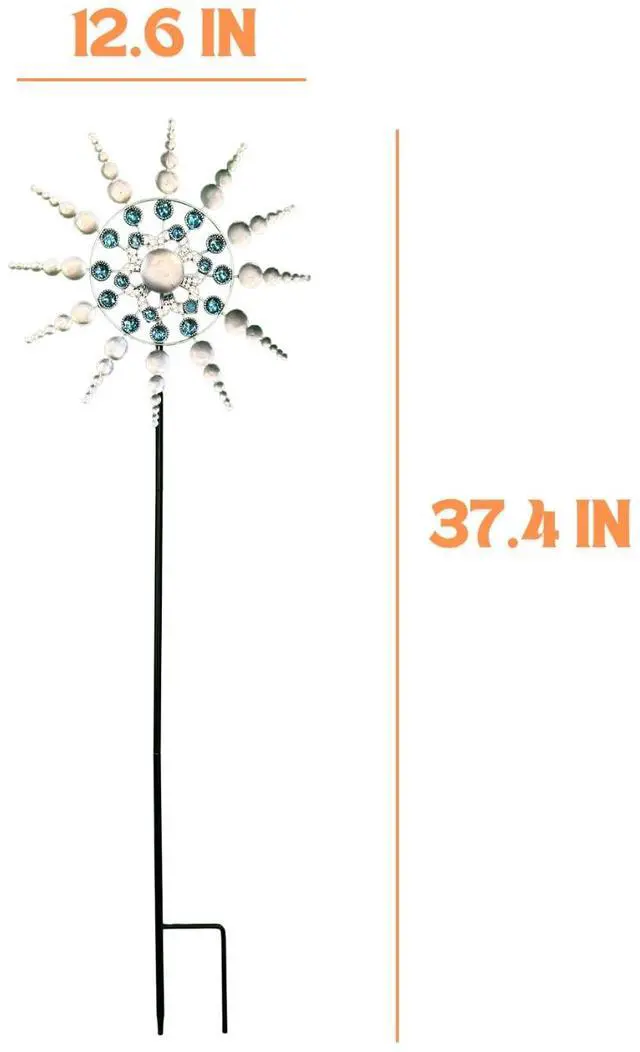 Alt view image 3 of 7 - NSI Outdoor Metal Magical Special-shaped Kinetic Windmill - 37.4 Inch Metal Windmill with Exquisite Details, Sturdy, Waterproof, UV Resistant, Suitable for Outdoor Garden Yard Lawn Terrace Decoration