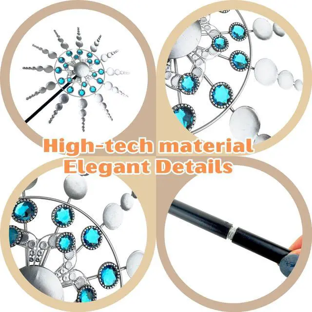 Alt view image 5 of 7 - NSI Outdoor Metal Magical Special-shaped Kinetic Windmill - 37.4 Inch Metal Windmill with Exquisite Details, Sturdy, Waterproof, UV Resistant, Suitable for Outdoor Garden Yard Lawn Terrace Decoration