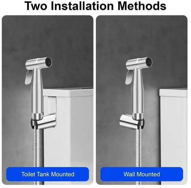 Alt view image 4 of 6 - NSI Handheld Stainless Steel Bidet Sprayer for Toilet - Adjustable Water Pressure, Easy Installation, Multi-Functional Use for Bathroom Cleaning, Pet Bathing, and More