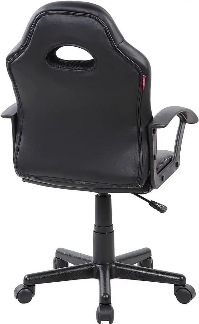 Alt view image 6 of 7 - Techni Mobili Kid's Gaming and Student Racer Chair with Wheels, Resemblance of a sport's car interior, Polypropylene, Blue