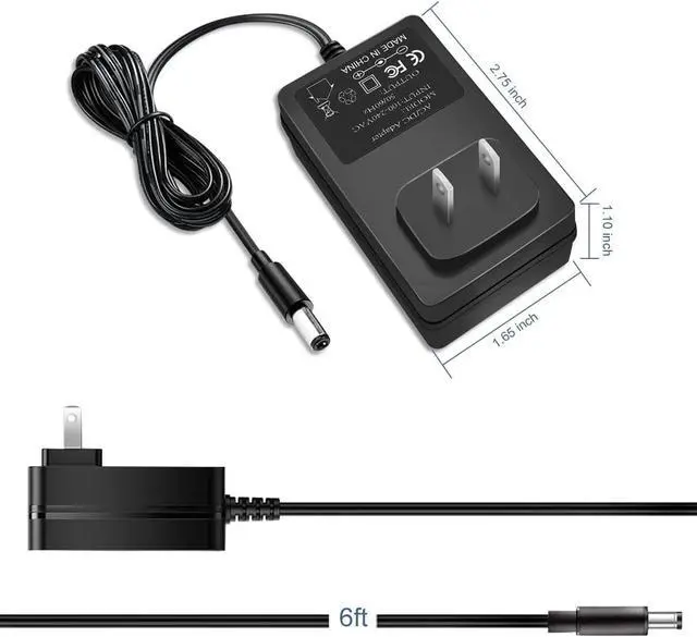 Alt view image 7 of 7 - 12V AC Power Adapter fits for  Backup Plus SRD0SD0 Expansion SRD00F2 Central FreeAgent GoFlex SimpleTech External Hard Drive Power Supply Cord and More