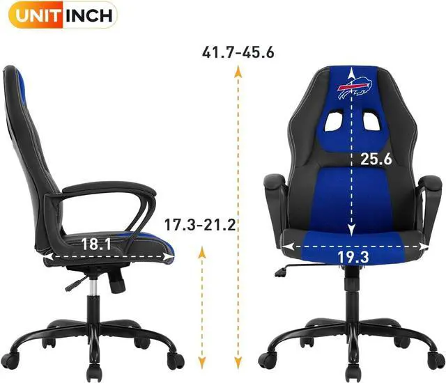 Alt view image 3 of 7 - Gaming Chairs for Adults Rolling Chair Gamer Chair Game Chair Big and Tall Gaming Chair Cheap PC Chair Office Computer Chair Gaming Chair with Lumbar Support Armrest, Kids Gaming Chairs Ages 8-12
