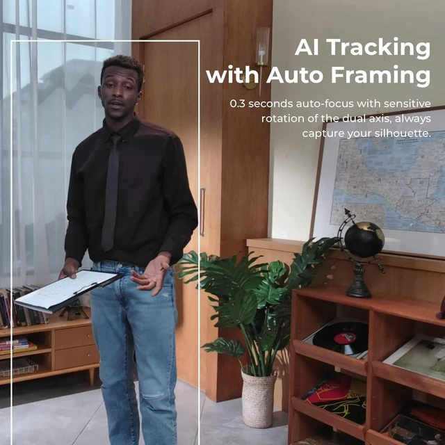 Alt view image 3 of 7 - OBSBOT Tiny PTZ 4K Webcam, AI Tracking & Autofocus, Video Conference Camera