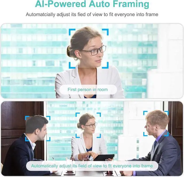 Alt view image 4 of 7 - 4K Pro Audio and Video Conference Room Camera with Remote Control for Windows TV, AI-Powered HD Webcam Microphone & Speaker Desktop Computer/PC/Monitor/Laptop/Teams/Zoom/Skype by DT