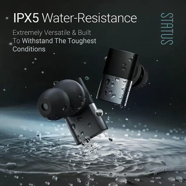 Alt view image 3 of 5 - Status Audio Between Pro True Wireless Earbuds - Small Charging Case - 4 Microphones - Hybrid Triple Driver - 12 + 36 Hour Battery - Bluetooth 5.2 - Noise-Isolating Fit - IPX5 Water Resistant Ear Buds