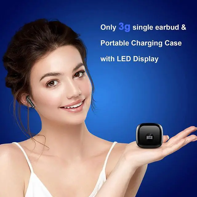 Alt view image 5 of 7 - Wireless Earbuds Bluetooth 5.4 Ear Buds LED Power Display Headphones Bass Stereo Bluetooth Earbuds in-Ear Noise Cancelling Mic 40H Playback Mini Case IP7 Waterproof Sports Earphones for Android iOS