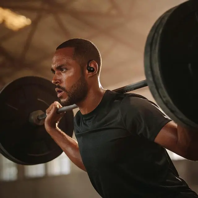 Alt view image 7 of 7 - Runner 60 Wireless Running Earbuds, 80 Hour Long Battery Life Over The Ear Earbuds with EarHooks, Wrap Around Earphones Wireless Bluetooth Earbuds with Microphone, in Ear Headphones