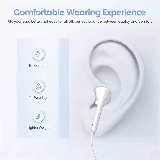 Alt view image 3 of 7 - 2 Pack Wired iPhone Earbuds/iPhone Headphones/Earphones with 3.5mm AUX Plug