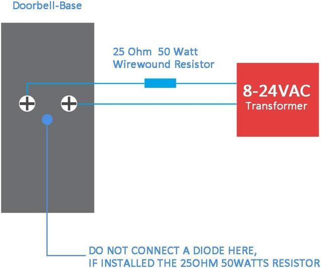 wire wound resistor for ring doorbell