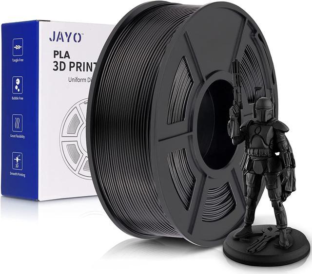 PLA 3D Printer Filament, 1.75mm PLA Printing Material Dimensional Accuracy  +/- 0.02mm,1KG Spool Consumables fit for FDM 3D Printers, PLA Black 