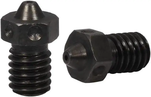 Main image of 4pcs Hardened Steel Nozzles M6 Thread Nozzle 0.6mm 0.8mm for 1.75mm V6 Nozzle Hotend Prusa Printing PEI PEEK or Carbon Fiber Filament use (2x0.6 +2x0.8)