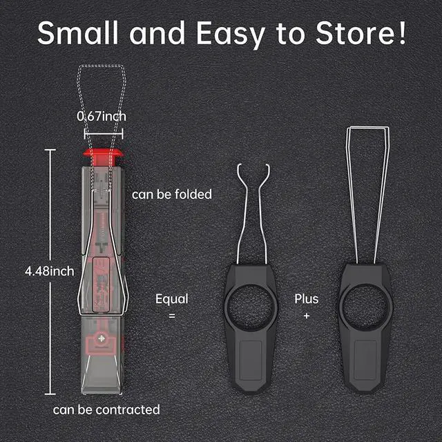 Alt view image 6 of 6 - P10 2-in-1 Switch Puller Keycap Puller for Mechanical Keyboard, 304 Stainless Steel Key Switch Keycap Puller, Easily Remove and Replace Gaming Keyboard Switches and keycaps - Black Translucent