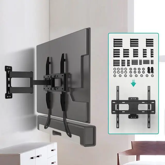 Alt view image 7 of 7 - WALI Universal TV Mounting Hardware Kit Set Includes M4 M5 M6 M8 TV Screws and Spacer Fit Most TVs up to 80 inch (UVSP), Black