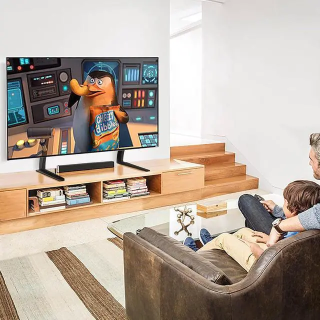 Alt view image 3 of 7 - TAVR Universal Table Top TV Stand Base/Legs for Most 32 37 40 42 47 50 55 LCD LED Plasma Flat Screen TVs, Height Adjustable Replacement Stand, Holds up to 88 lbs, Max VESA 800x400 mm
