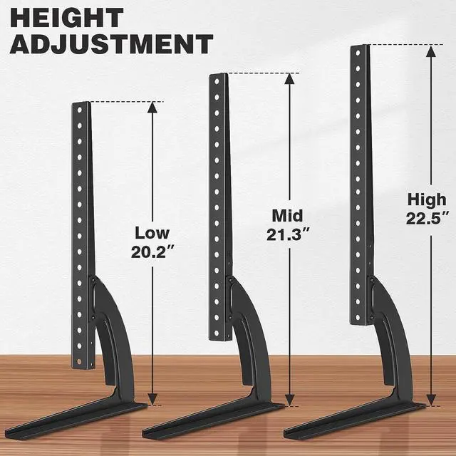 Alt view image 5 of 7 - TAVR Universal Table Top TV Stand Base/Legs for Most 32 37 40 42 47 50 55 LCD LED Plasma Flat Screen TVs, Height Adjustable Replacement Stand, Holds up to 88 lbs, Max VESA 800x400 mm