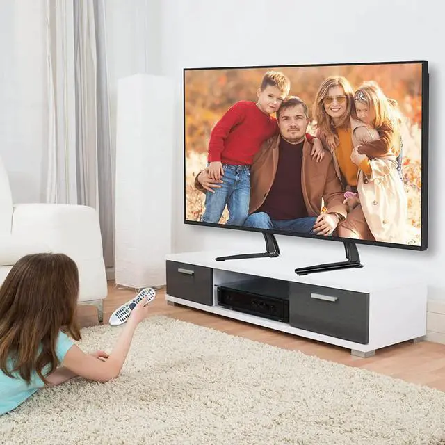 Alt view image 7 of 7 - ELIVED Universal Table Top TV Stand for Most 27 to 55 inch LCD LED Plasma Flat Screen TVs, TV Base Height Adjustable Leg Stand Holds up to 88 lbs, VESA up to 800x400mm, YD1014