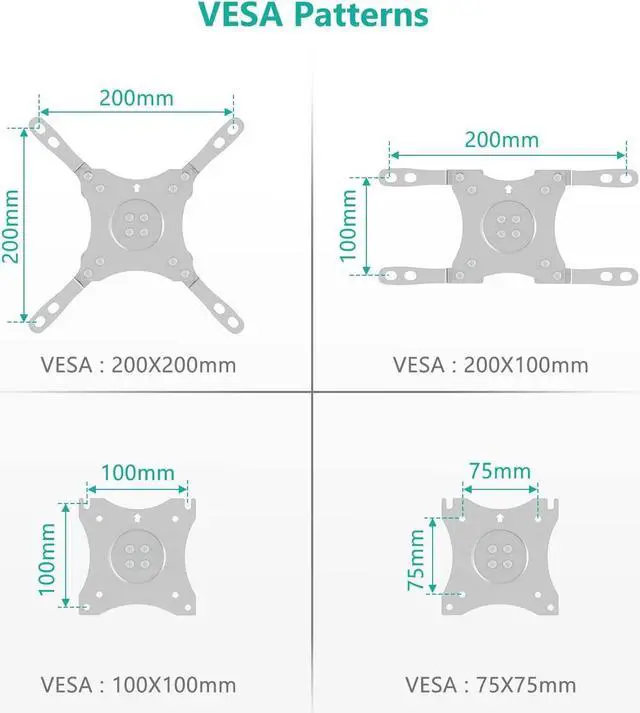 Alt view image 3 of 7 - WALI RV TV Mount, Lockable TV Wall Mount for Camper Trailer Motor Home, Full Motion Anti-Vibration Arm for 13-43 inch LED, LCD Flat Screens and Monitors, up to 33lbs (1343LK)
