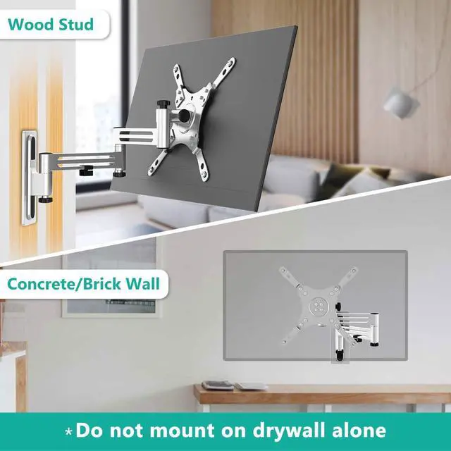 Alt view image 6 of 7 - WALI RV TV Mount, Lockable TV Wall Mount for Camper Trailer Motor Home, Full Motion Anti-Vibration Arm for 13-43 inch LED, LCD Flat Screens and Monitors, up to 33lbs (1343LK)