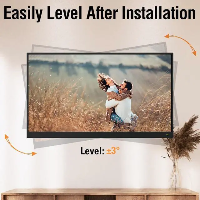 Alt view image 4 of 7 - ELIVED Full Motion TV Wall Mount for Most 22-55 Inch TVs, Articulating Arms Swivel and Tilt TV Mount, Wall Mount TV Brackets Max VESA 400x400, Single Stud Perfect Center Design, Holds Up to 77 lbs.
