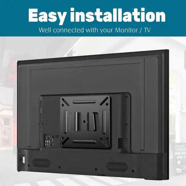 Alt view image 4 of 7 - TETVIK Monitor Wall Mount Most 14-24 TVs Computer Universal Low Profile RV TV Wall Mount VESA Up to 100x100mm Max Weight 30lbs Fits 15 19 20 22 23 Inch Camper Small Monitor Mount Bracket