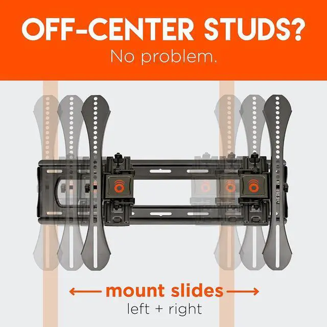 Alt view image 7 of 7 - ECHOGEAR FullTilt TV Wall Mount - Extends to Enable Maximum Tilt Range On Large TVs Up to 90" - Fireplace Friendly Design with Universal Bracket & Easy Install