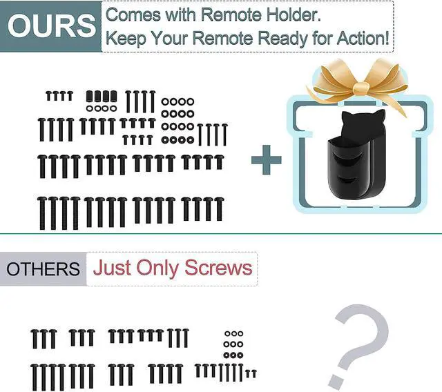 Alt view image 2 of 7 - Universal TV Mount Screws Kit for Samsung TCL Hisense LG Vizio Onn Sony Toshiba Insignia Westinghouse TV Mounting Hardware Kit wr Remote Holder, Includes M4 M5 M6 M8 Screws, for All TVs Up to 80"