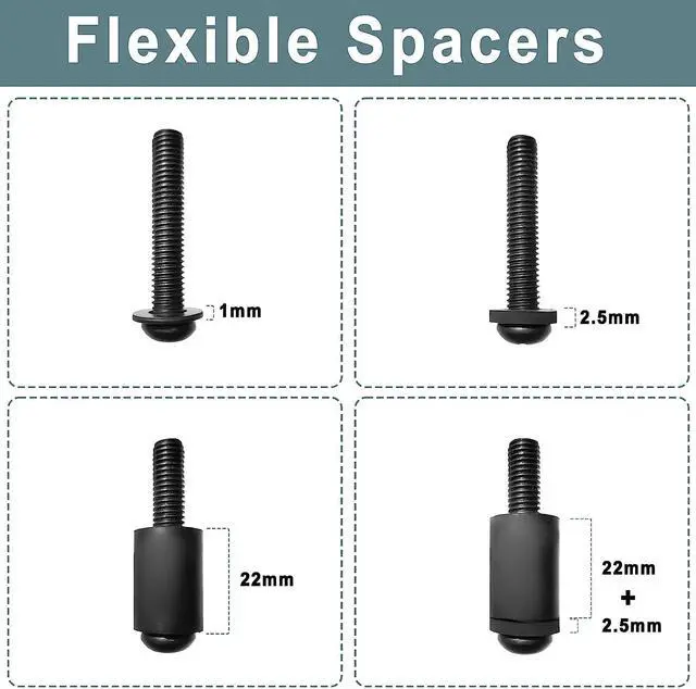 Alt view image 7 of 7 - Universal TV Mount Screws Kit for Samsung TCL Hisense LG Vizio Onn Sony Toshiba Insignia Westinghouse TV Mounting Hardware Kit wr Remote Holder, Includes M4 M5 M6 M8 Screws, for All TVs Up to 80"
