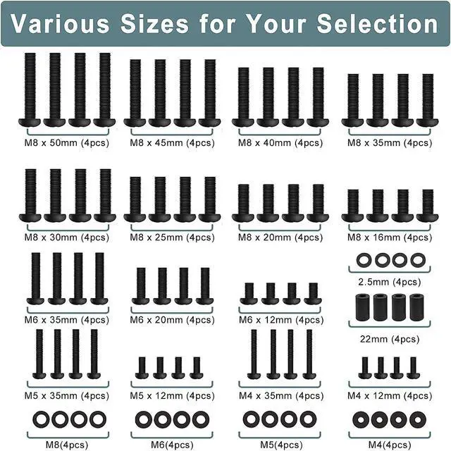 Alt view image 6 of 7 - Universal TV Mount Screws Kit for Samsung TCL Hisense LG Vizio Onn Sony Toshiba Insignia Westinghouse TV Mounting Hardware Kit wr Remote Holder, Includes M4 M5 M6 M8 Screws, for All TVs Up to 80"