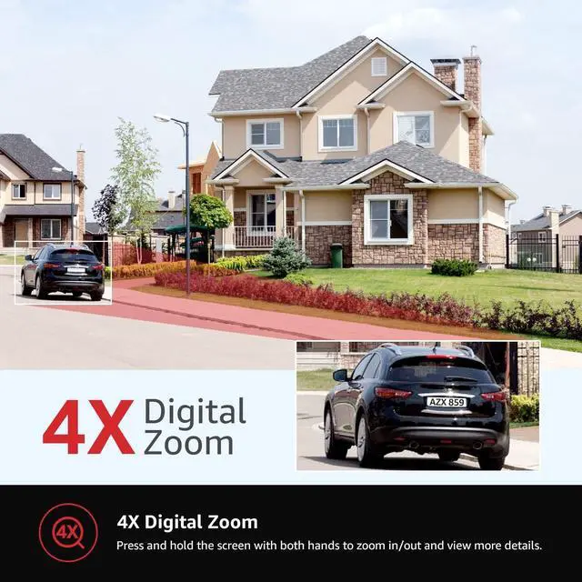 Alt view image 2 of 7 - BOAVISION Security Camera Outdoor, Wireless WiFi IP Camera Home Security System 360° View,Motion Detection, auto Tracking,Two Way Talk,HD 1080P pan Tile Full Color Night Vision