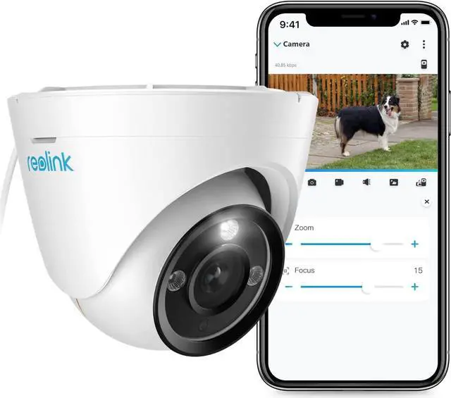 Main image of REOLINK 4K PoE Security IP Camera, Turret Camera Outdoor with 3X Optical Zoom, 2.8mm-8mm Lens, 110 Degree Wide View, 100ft Color Night Vision, 2 Way Talk, Human/Vehicle/Pet Detection, RLC-833A