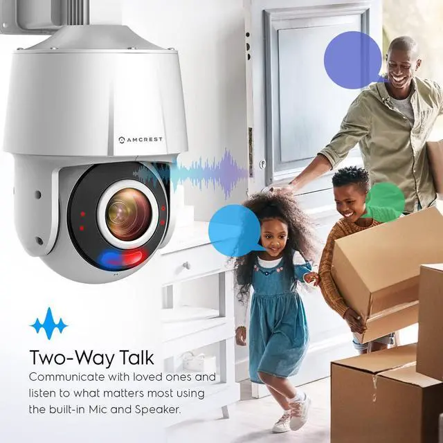 Alt view image 6 of 9 - amcrest 4mp outdoor ptz poe ai ip camera pan tilt zoom security speed dome, human detection, 98ft night vision, tripwire & intrusion, poe (802.3at) ip4m-s2112ew-ai