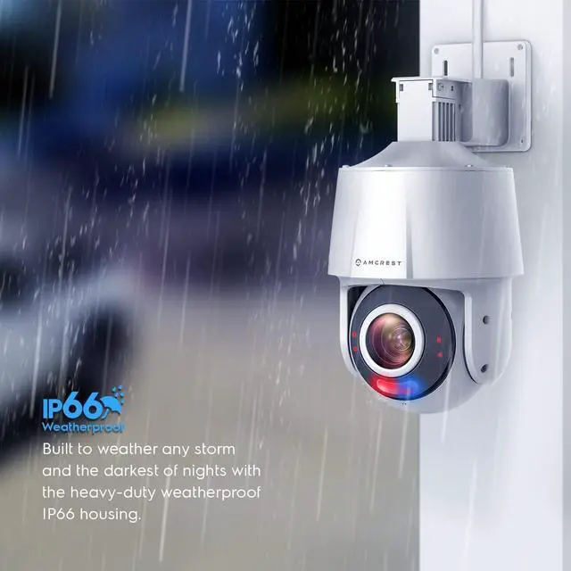 Alt view image 7 of 9 - amcrest 4mp outdoor ptz poe ai ip camera pan tilt zoom security speed dome, human detection, 98ft night vision, tripwire & intrusion, poe (802.3at) ip4m-s2112ew-ai