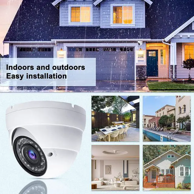 Alt view image 6 of 6 - Anpviz Analog CCTV Camera 1080P HD 4-in-1(TVI/AHD/CVI/960H CVBS), 4X Manual Focus/Zoom Analog Camera 2.8-12mm Varifocal Lens, 36 IR-LEDs Dome Turret Security Camera for Indoor and Outdoor