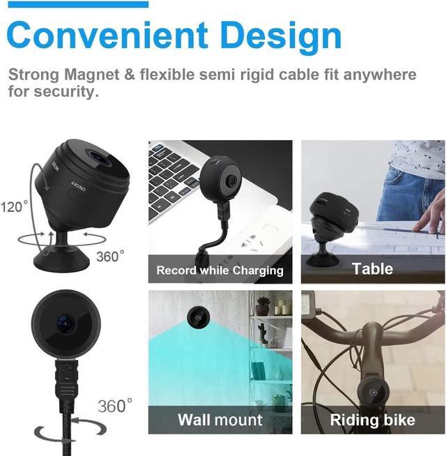 Alt view image 3 of 7 - 2023MDGLSYEE Wireless Security Camera Mini Outdoor/Indoor with Audio,Hidden Camera,Home Surveillance Camera, 1080P IP HD Build-in Battery 350mahInfrared Night Vision Dome Camera(Pack-3)
