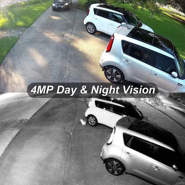 Alt view image 2 of 7 - Anpviz 4MP PoE IP Dome Camera with Microphone/Audio, IP Security Camera Outdoor Indoor, 98ft Night Vision, IP66 Waterproof, 2.8mm Wide Angle Lens, 24/7 Recording, Not PTZ, NDAA Complaint (U Series)