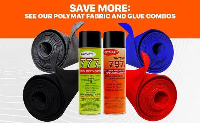 Alt view image 3 of 7 - QTY6 797 Hi Temp Spray Adhesive Can high Temperature Headliner Glue