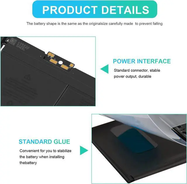 Alt view image 4 of 7 - A1527 Battery for A1534 Battery (Early 2015 2016 Mid 2017) Fit for MacBook8,1 9,1 10,1 A1534 MacBook Rtina 12 inch 12 Inch Retina EMC 2746 2991 3099 MNYG2 MLHA2 MNYF2 MF855 MF865 MK4M2 MJY32 661-02267