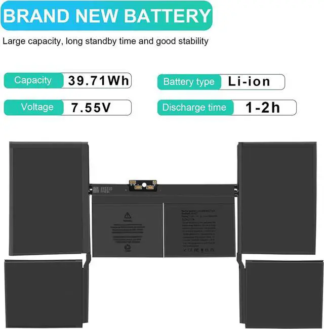 Alt view image 5 of 7 - A1527 Battery for A1534 Battery (Early 2015 2016 Mid 2017) Fit for MacBook8,1 9,1 10,1 A1534 MacBook Rtina 12 inch 12 Inch Retina EMC 2746 2991 3099 MNYG2 MLHA2 MNYF2 MF855 MF865 MK4M2 MJY32 661-02267