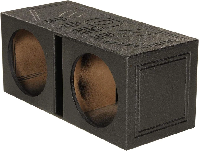 Alt view image 4 of 6 - Q Power Dual 10 Inch Vented Port Subwoofer Sub Box w/ Bedliner Spray (2 Pack)