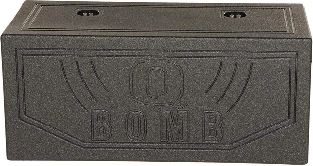 Alt view image 5 of 6 - Q Power Dual 10 Inch Vented Port Subwoofer Sub Box w/ Bedliner Spray (2 Pack)