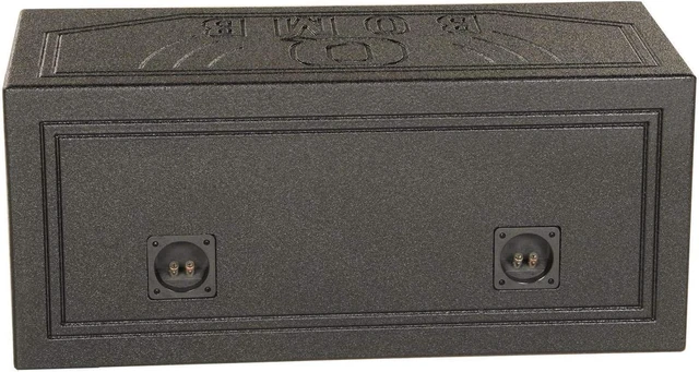 Alt view image 6 of 6 - Q Power Dual 10 Inch Vented Port Subwoofer Sub Box w/ Bedliner Spray (2 Pack)