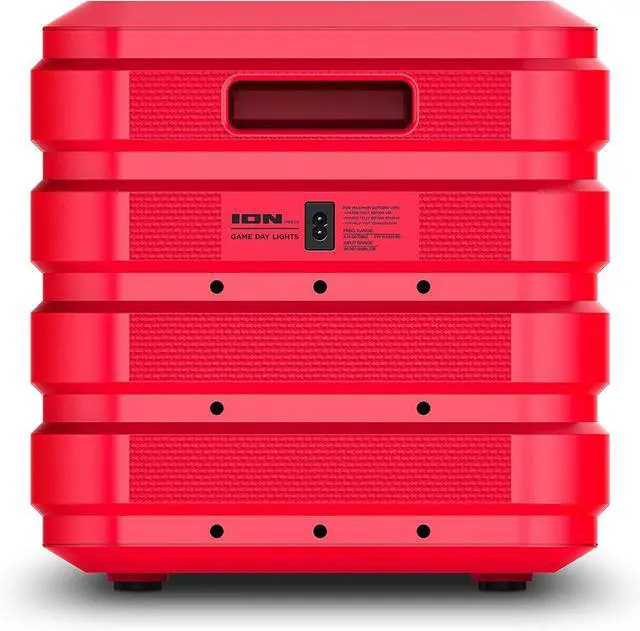 Alt view image 4 of 7 - ION Game Day Lights Portable Bluetooth Party Speaker with Karaoke Microphone Lights and Radio for Birthday, Pool Party, BBQ  Powerful, 50W (Red)