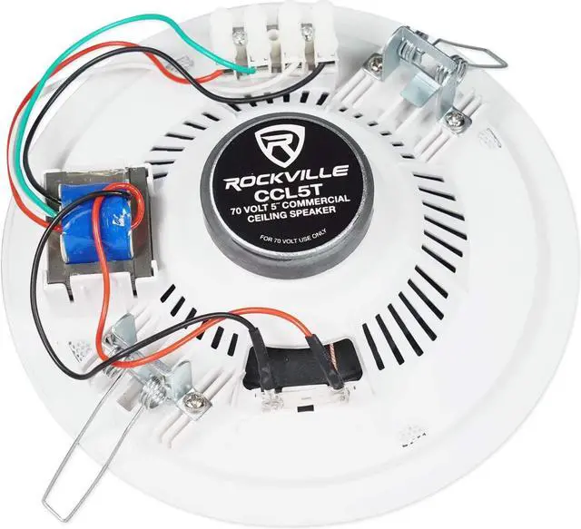 Alt view image 4 of 7 - Rockville Commercial Restaurant Amp+(8) 5" White Ceiling Speakers+Wall Control