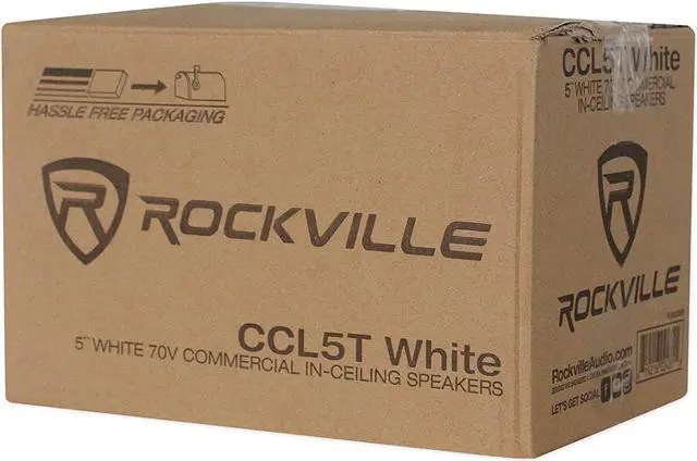Alt view image 5 of 7 - Rockville Commercial Restaurant Amp+(8) 5" White Ceiling Speakers+Wall Control