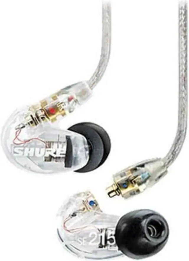 Main image of Shure SE215-CL Sound Isolating In Ear Stereo Earphones (Clear) with 3 Pairs of Triple Flange Sleeves for Better Sound Isolation