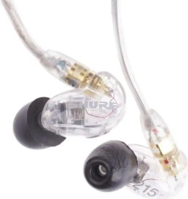 Alt view image 2 of 7 - Shure SE215-CL Sound Isolating In Ear Stereo Earphones (Clear) with 3 Pairs of Triple Flange Sleeves for Better Sound Isolation