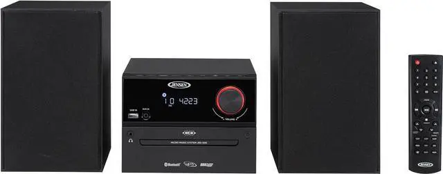 Main image of Home Speaker JBS-500 Premium Bluetooth Wireless 30W Stereo Music System CD Player, MP3 USB, Audio in, Headphone Jack, FM Radio, (Matte Black)